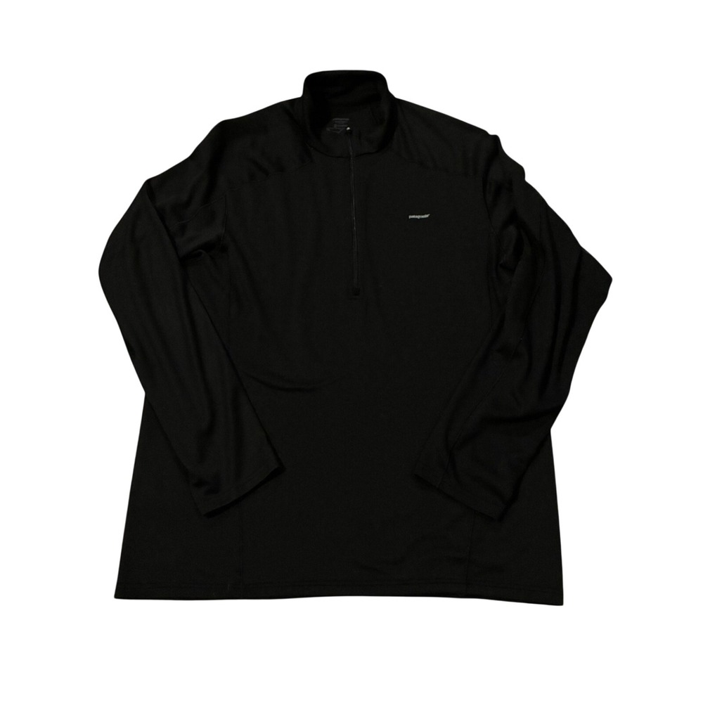 Patagonia Mens Black Capilene 3 Midweight Quarter Zip Pullover XL